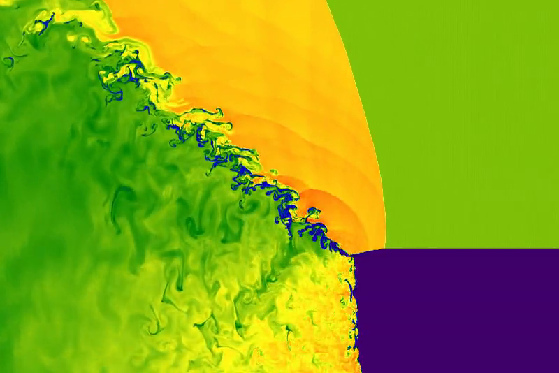 Detonation propagation and failure simulation
