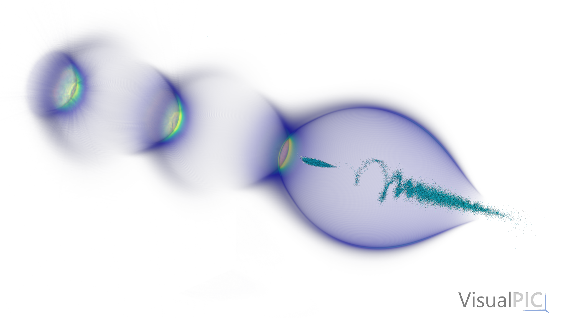 Plasma accelerator hose instability simulation