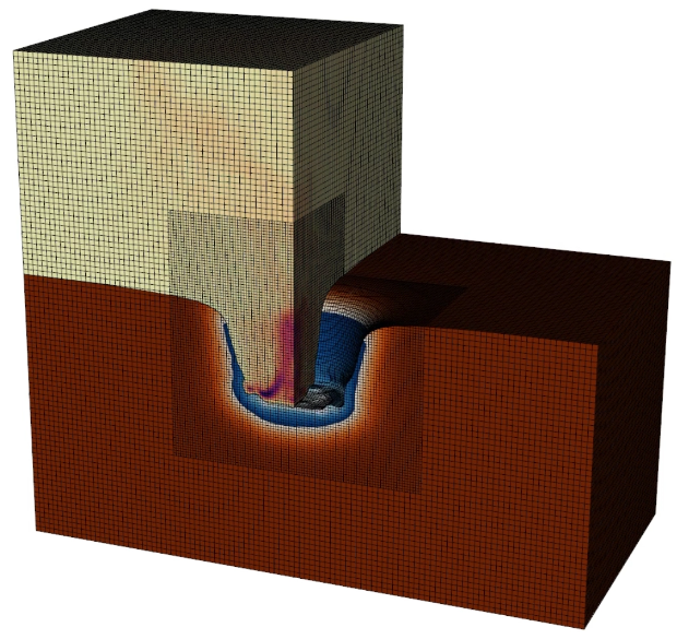 Millimeter-wave laser drilling simulation