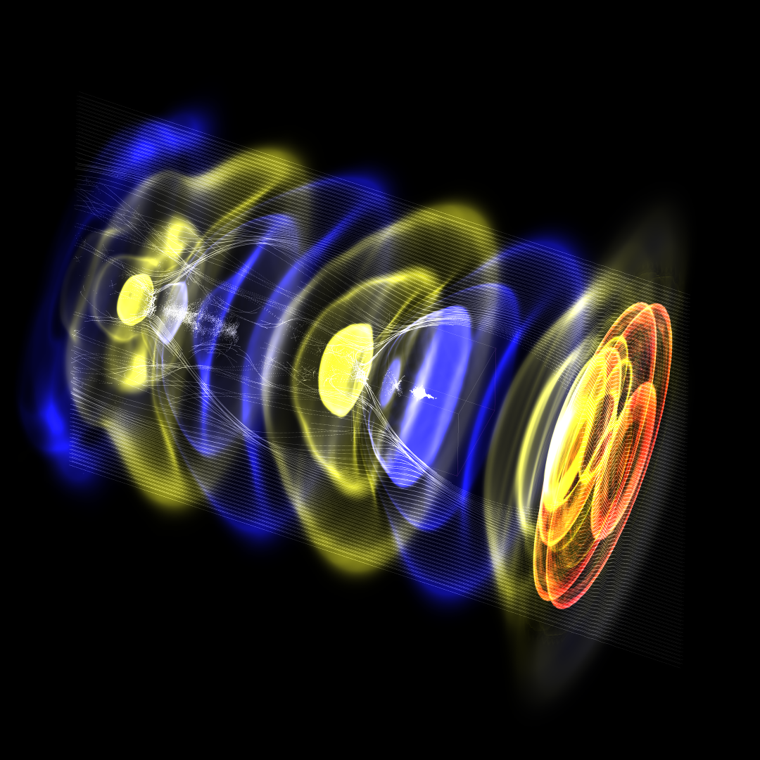 Laser wakefield acceleration simulation